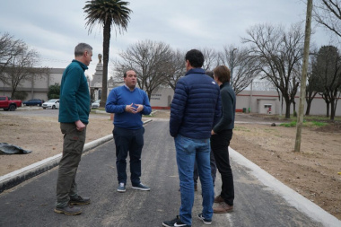 Recoulat visitó obras que se ejecutan en el Cementerio de Trenque Lauquen