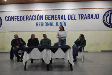 Apoyo de la CGT a los candidatos de Fuerza Patria en Junín