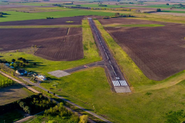 La pista del Aeródromo de Junín más cerca del balizamiento