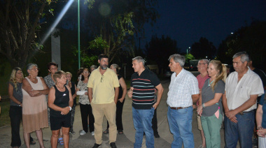 Golía inauguró nuevas luminarias LED y destacó que “las tasas vuelven en obras”
