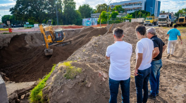 Avanza la obra del paso bajo nivel de Rivadavia y aseguran que sigue según lo planificado