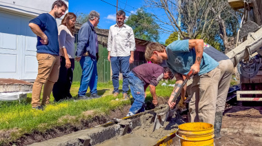 Avanza la obra de cordón cuneta en el barrio Mayor López de Junín