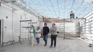 Recoulat supervisó el avance de la obra en la Escuela 17