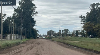 Mejoran sectores deteriorados de la colectora de Ruta 5 en Nueve de Julio