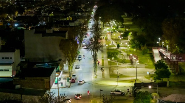 Avanza la reconversión LED en el Parque Central de Junín