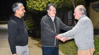 Barenghi recorrió la obra de iluminación con LED en Pueblo Nuevo y anunció la extensión a más barrios
