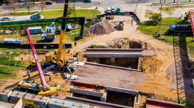 Paso Bajo a Nivel: colocaron el último puente y la obra ya alcanza el 65%
