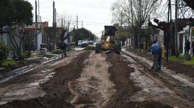 Chivilcoy suma más cuadras de cordón cuneta ejecutadas con recursos municipales