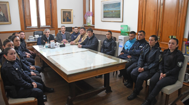 Britos recibió a policías trasladados a Chivilcoy para reforzar la seguridad