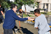 Barenghi recorrió obras de pavimentación y anunció una nueva etapa
